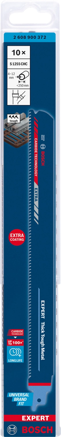 Bosch EXPERT S1255CHC Thick Tough Metal Reciprozaagblad - 250mm - Metaal (10st) thumbnail 2