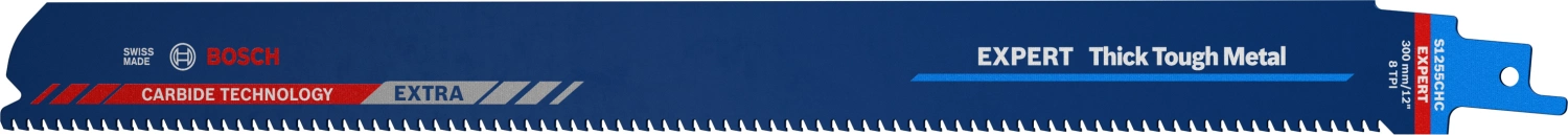 Bosch EXPERT S1255CHC Thick Tough Metal Reciprozaagblad - 250mm - Metaal (10st)