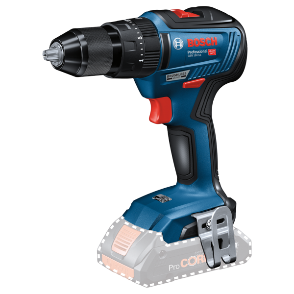 Bosch GSB 18V-55 18V Li-Ion Accu Schroefklopboormachine Set (2x 4.0Ah) In L-Boxx - Detailed view of the product