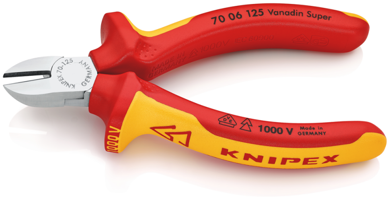 Knipex 7006125 Zijsnijtang - 125mm - Detailed view of the product