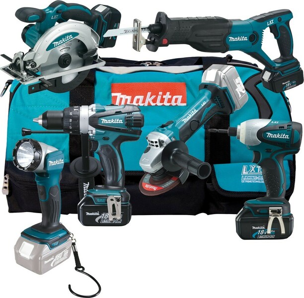 Makita DLX6011 18V Li-Ion Accu 6-delige Combiset (3x 3.0Ah Accu) In Tas EAN: 88381678421