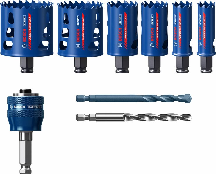 Bosch 2608900445 EXPERT 9-delige Power-Change Gatzagenset Tough Material Universal 22/25/35/51/60/68