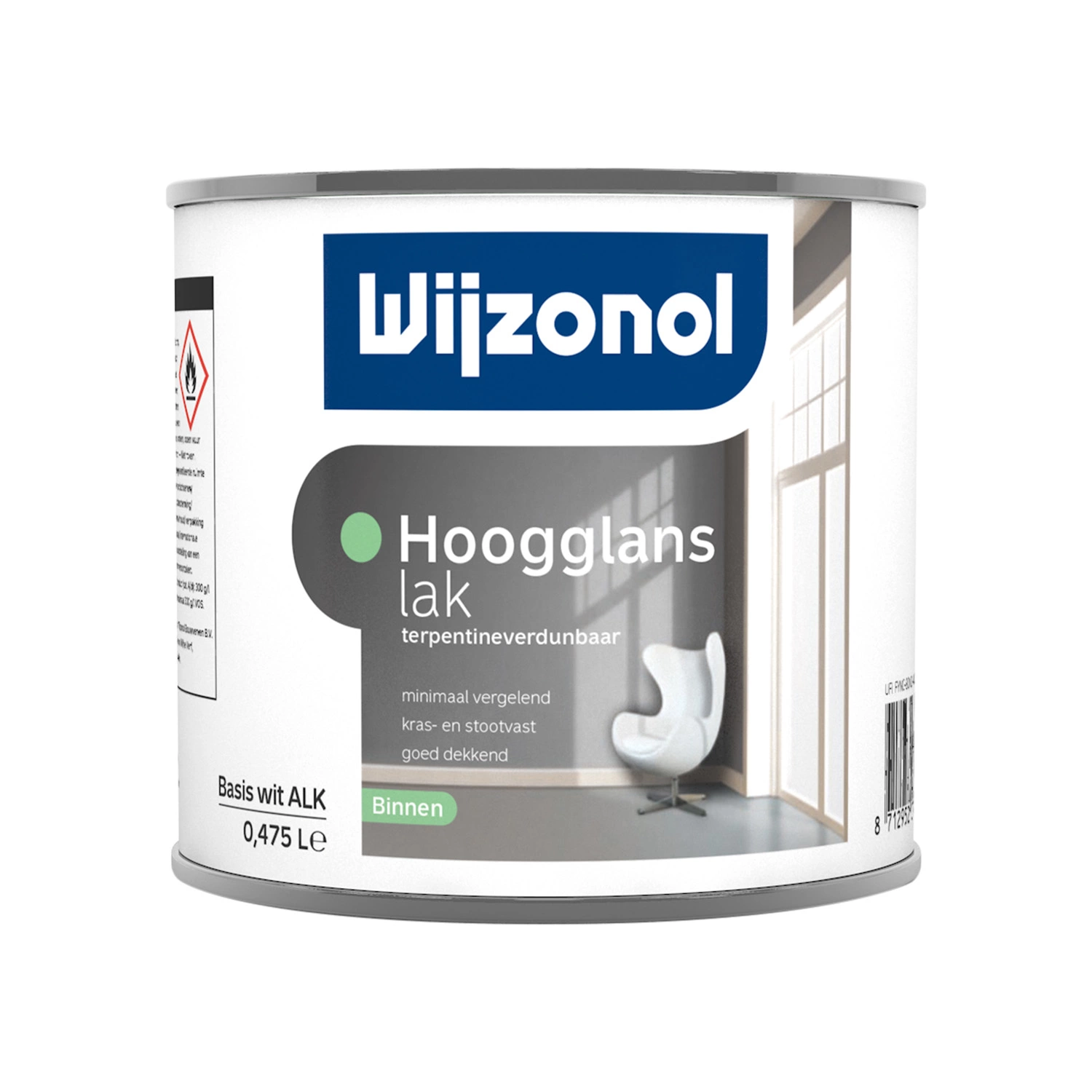 Wijzonol Hoogglanslak Interieur Terpentineverdunbaar - Op Kleur Gemengd - 0,5L