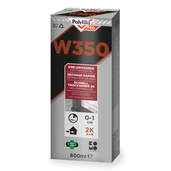 Polyfilla W350 2K Sneldrogende Houtreparatie - 0,6L