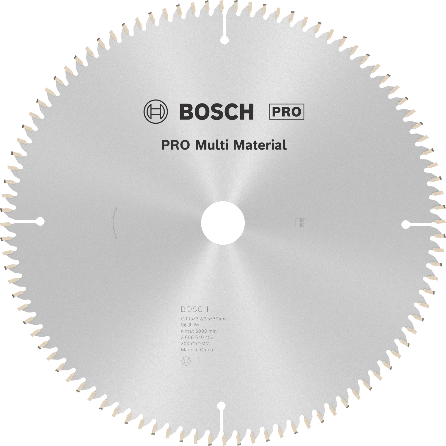 Bosch 2608640453 PRO Cirkelzaagblad - 305 X 30 X 96T - Multi Materiaal afbeelding
