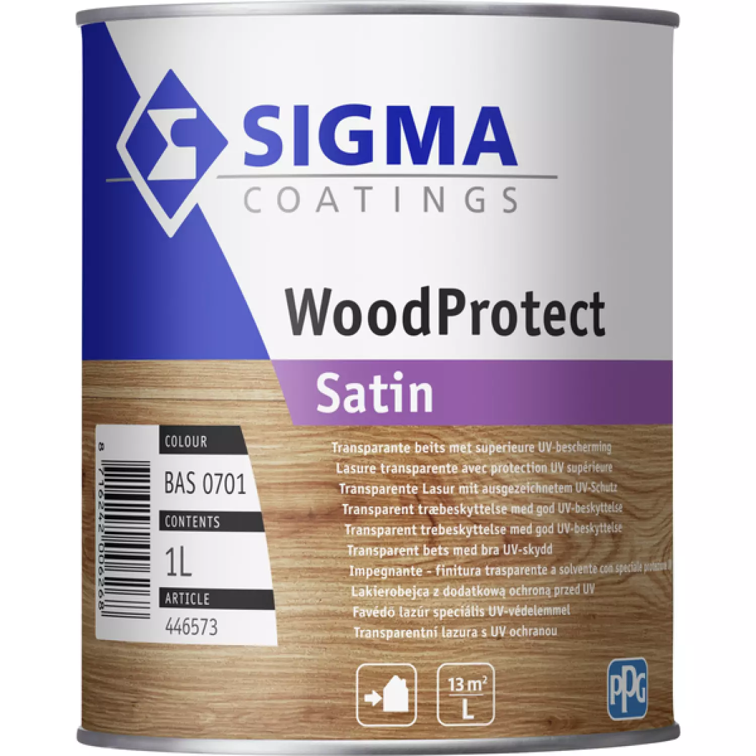 Sigma WoodProtect Satin - Op Kleur Gemengd - 1L