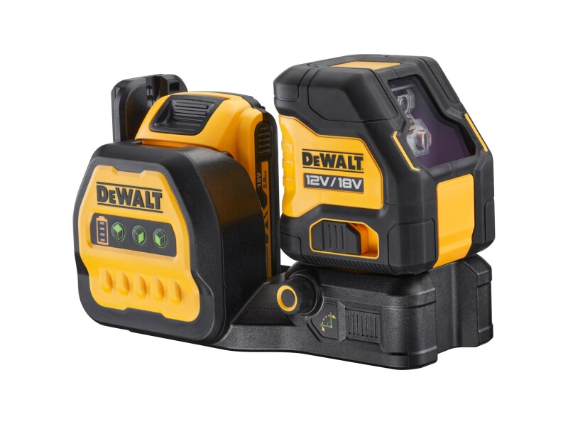 DeWALT DCE088D1G18 12V / 18V Li-ion XR Accu Zelfnivellerende Kruislijnlaser Set (1x 2.0Ah) In TSTAK Koffer - Groen - Detailed view of the product