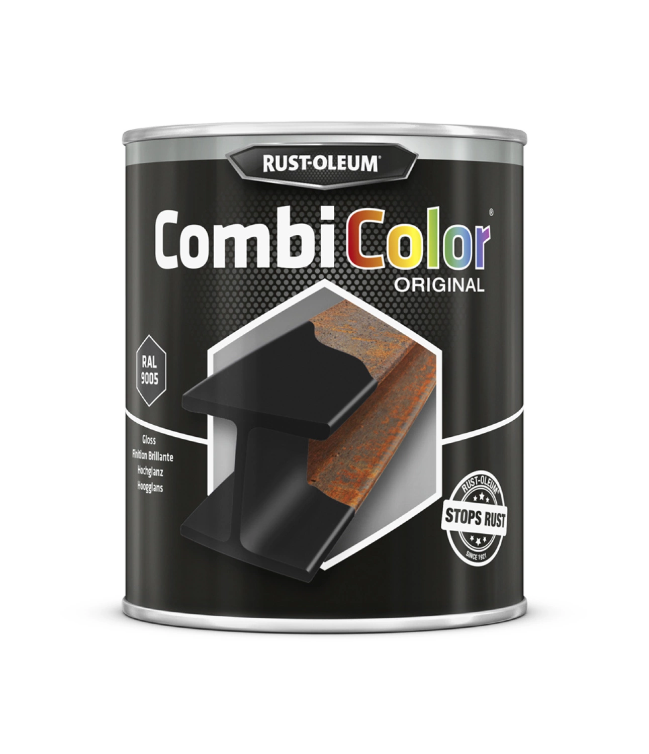 Rust-Oleum Combicolor Hoogglans - RAL 9005 Gitzwart - 0,75L