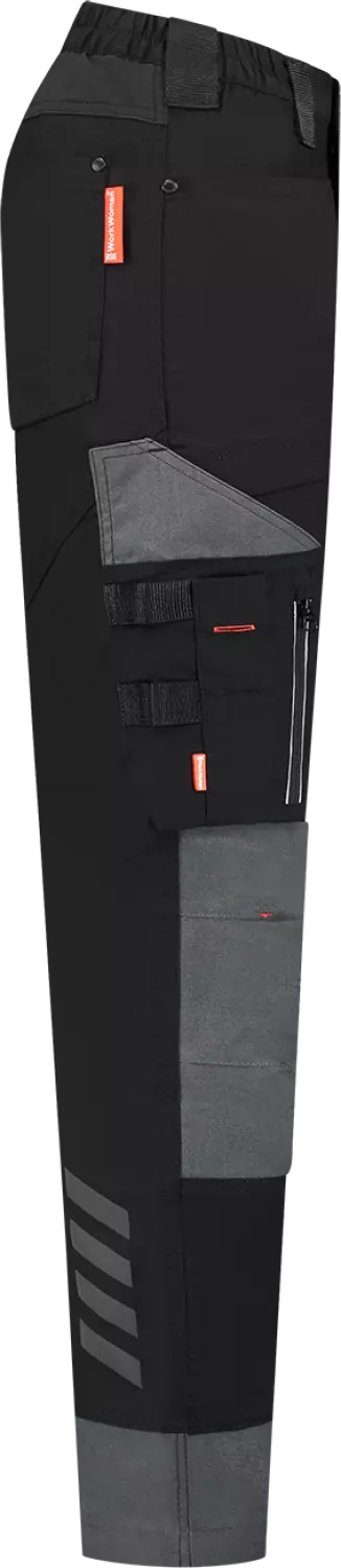 Workman 90651 STRETCH Worker Werkbroek P2S Dames - Zwart - Maat 38 (30/31) thumbnail 4