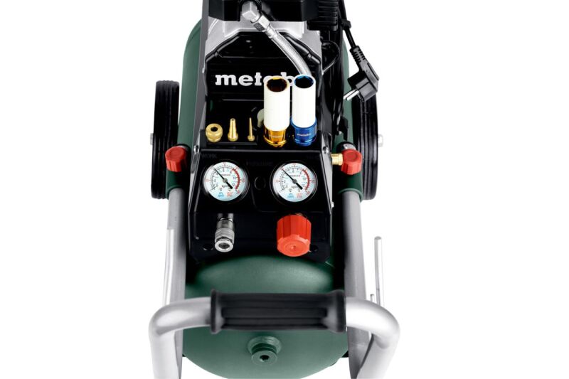 Metabo Basic 220-24 OF Silent Compressor - 1100W - 8 Bar - 24L - 110 L/min - Detailed view of the product