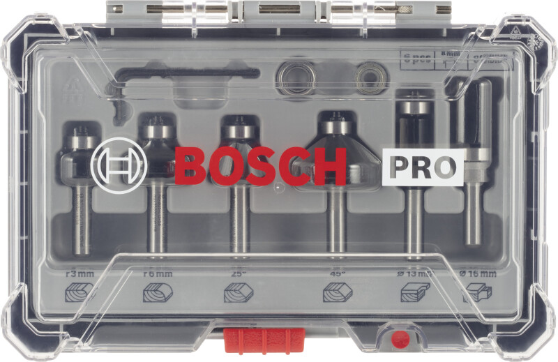 Bosch 2607017469 6-delige Frezenset In Cassette - Afronden En Profileren - 8mm - Default image for the product