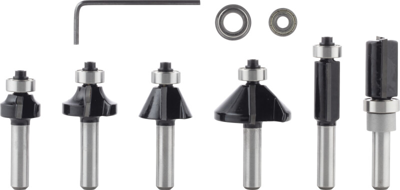 Bosch 2607017469 6-delige Frezenset In Cassette - Afronden En Profileren - 8mm - Detailed view of the product