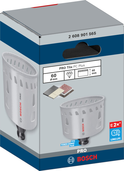 Bosch 2608901565 PRO Tile PC Plus Diamantgatzaag Voor Tegels - 60mm - Detailed view of the product