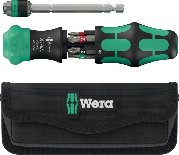 Wera 05051514001 Kraftform Kompakt 20 RA-R Bitschroevendraaier In Etui - 6 In 1 Multi-bit - Met Ratelfunctie