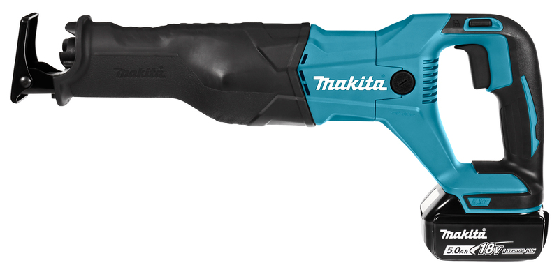 Makita DJR186RTE 18V Li-Ion Accu Reciprozaag Set (2x 5.0Ah Accu) In Koffer - Snelwissel - Variabel - Detailed view of the product