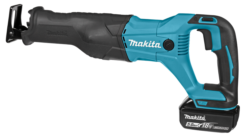 Makita DJR186RTE 18V Li-Ion Accu Reciprozaag Set (2x 5.0Ah Accu) In Koffer - Snelwissel - Variabel - Detailed view of the product