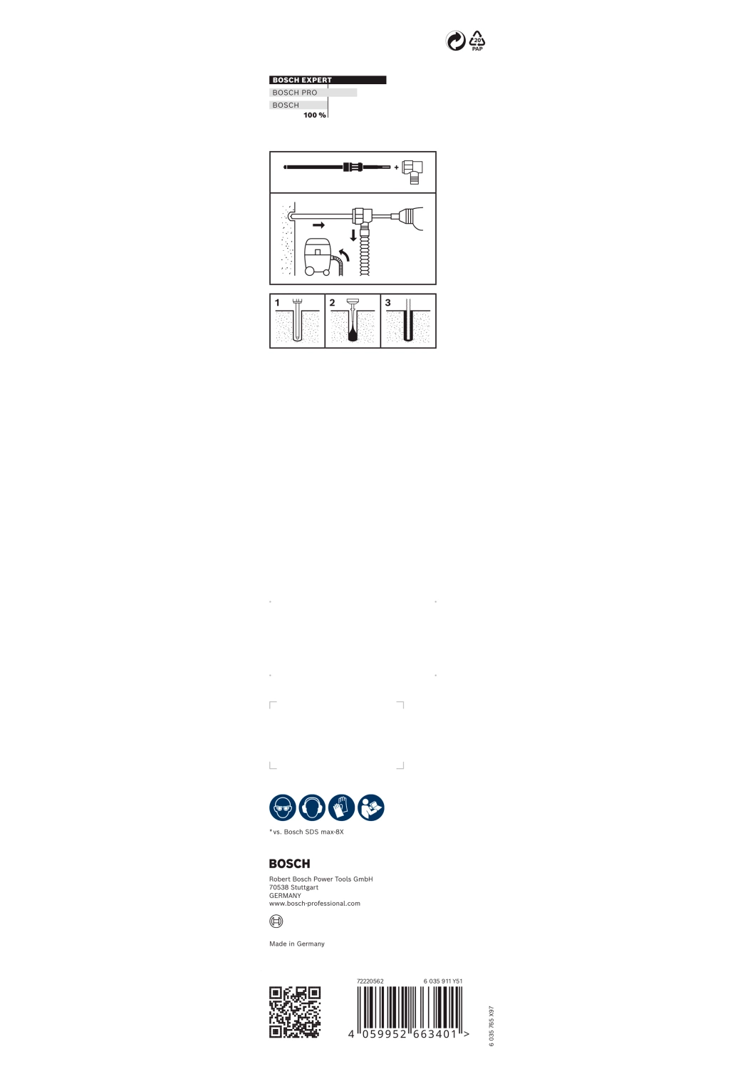 Bosch 2608901808 EXPERT Hamerboor SDS Clean SDS Max-8X - 30x400x650mm thumbnail 3