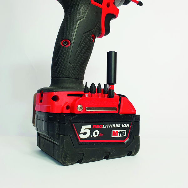 StealthMounts BH-MW18-RED-2 Magnetische Bithouder Voor Machines Milwaukee M18 - Rood - 2-pack - Detailed view of the product
