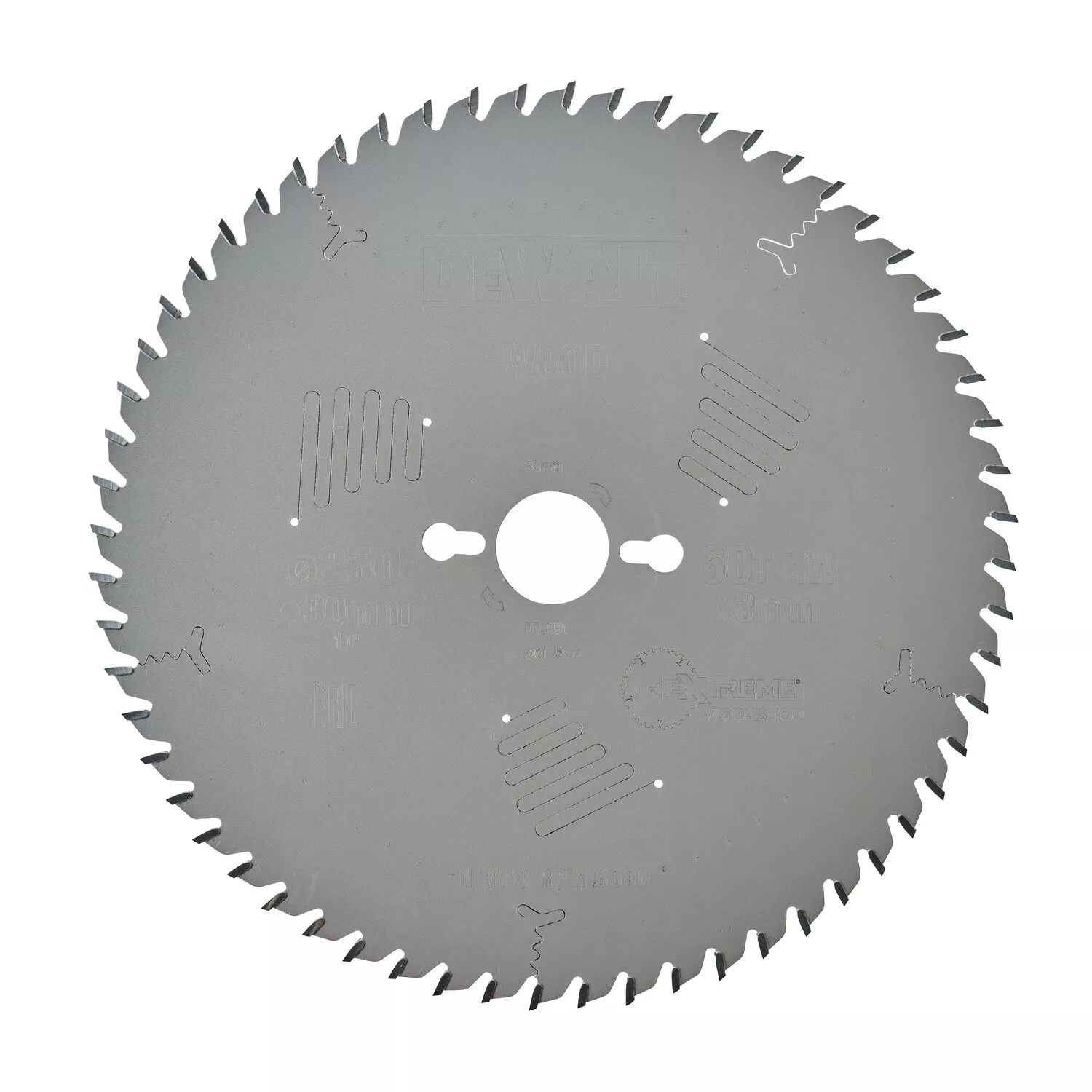 DeWALT DT4351 Extreme Cirkelzaagblad - 250 X 30 X 60T - Hout