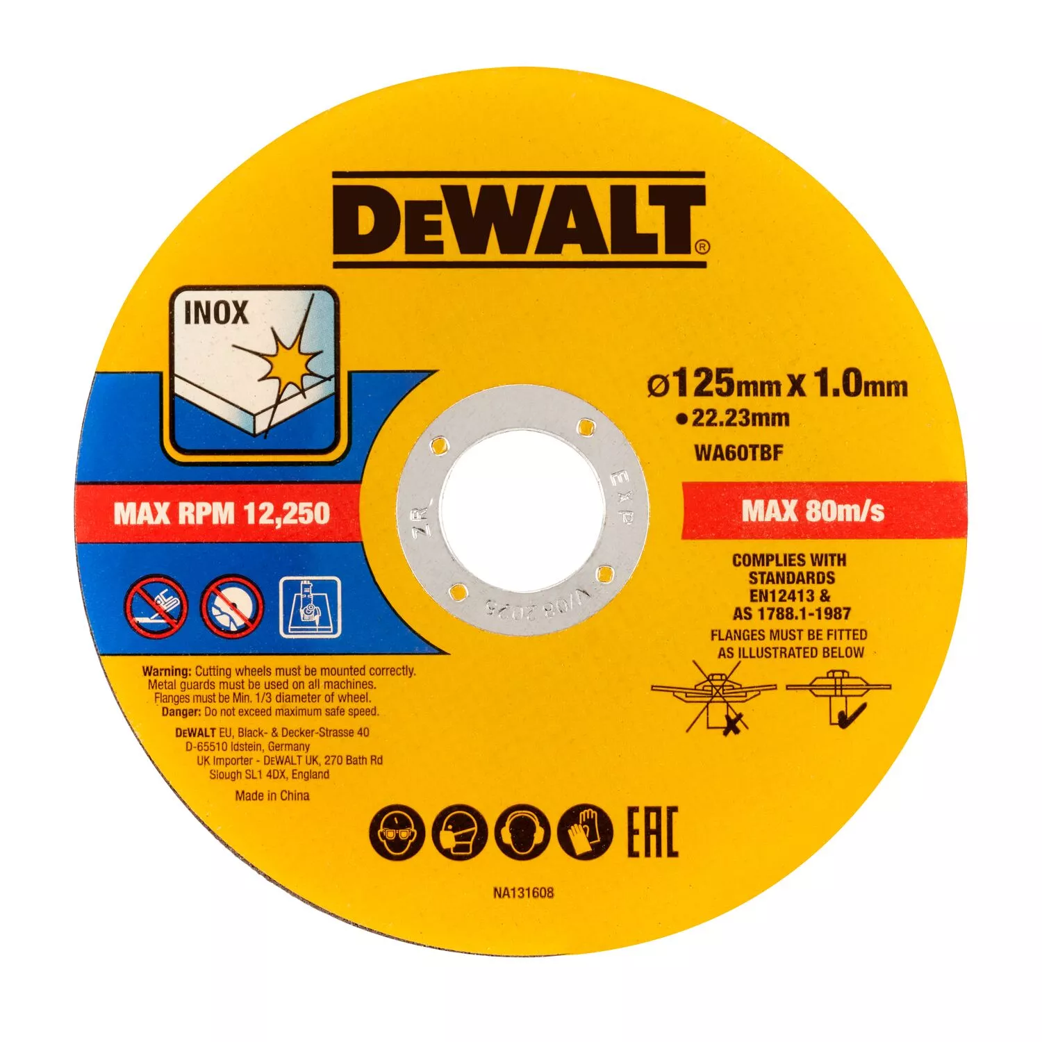 DeWALT DT20594-QZ Doorslijpschijf - 125mm - 25 Stuks thumbnail 2