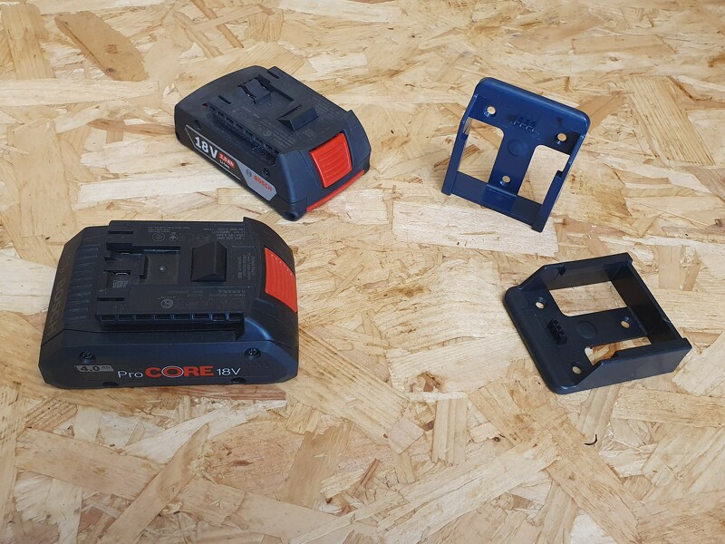 StealthMounts BM-BO18-6 Accuhouder Voor Bosch 18V Pro - Zwart - 6-pack - Detailed view of the product