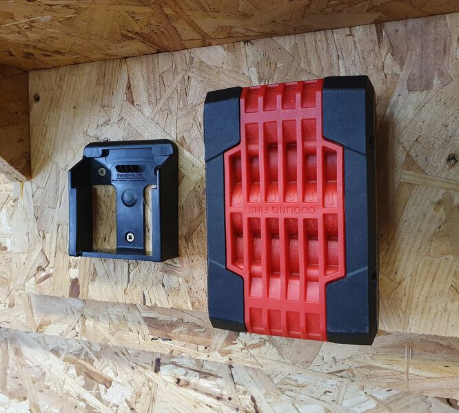 StealthMounts BM-BO18-6 Accuhouder Voor Bosch 18V Pro - Zwart - 6-pack - Detailed view of the product