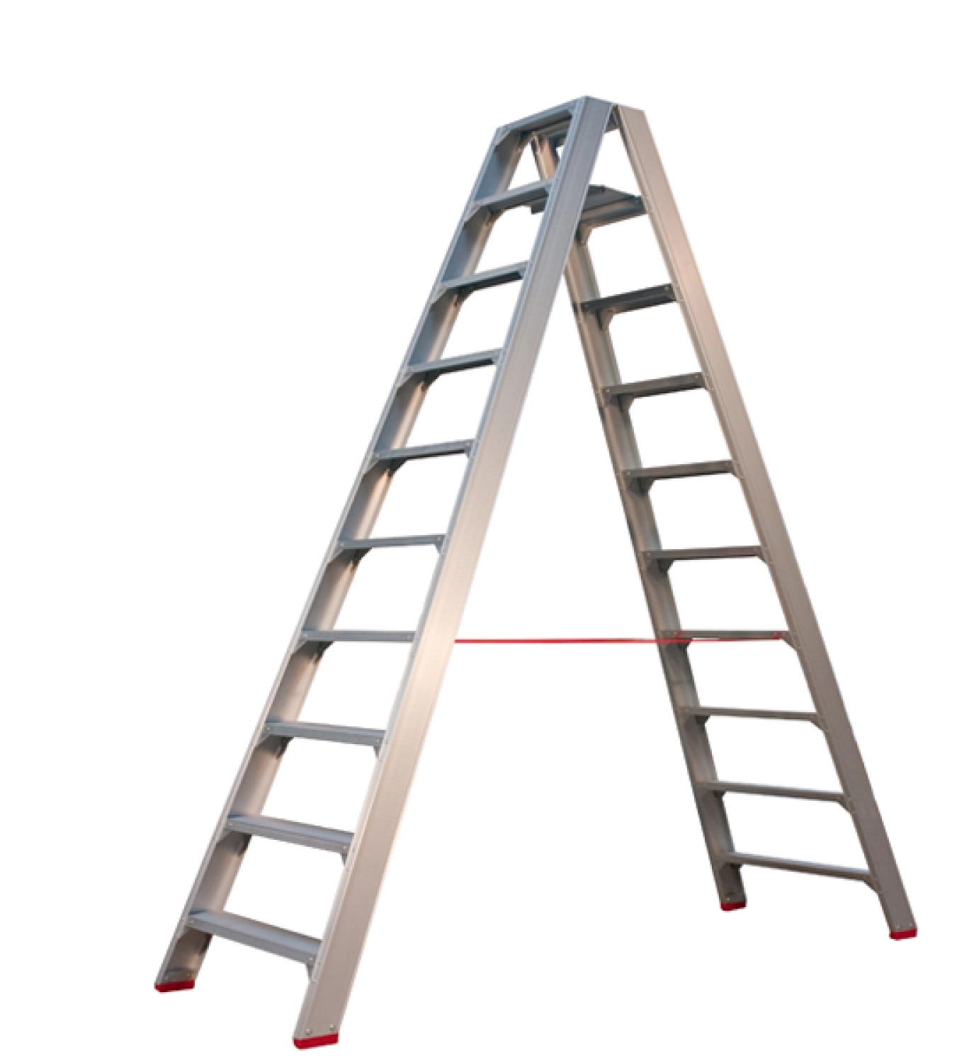 Little Jumbo 4741000210 SuperPRO Dubbele Trap - Aluminium - 2 X 10 Treden - Max. Werkhoogte 2.45 M.