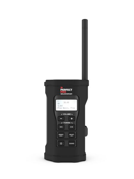 PerfectPro SW3 Soloworker BT Accu Bouwradio - FM RDS / DAB+ - AUX-in - Bluetooth - Werkt Op Netstroom En Lithium Accu - Detailed view of the product