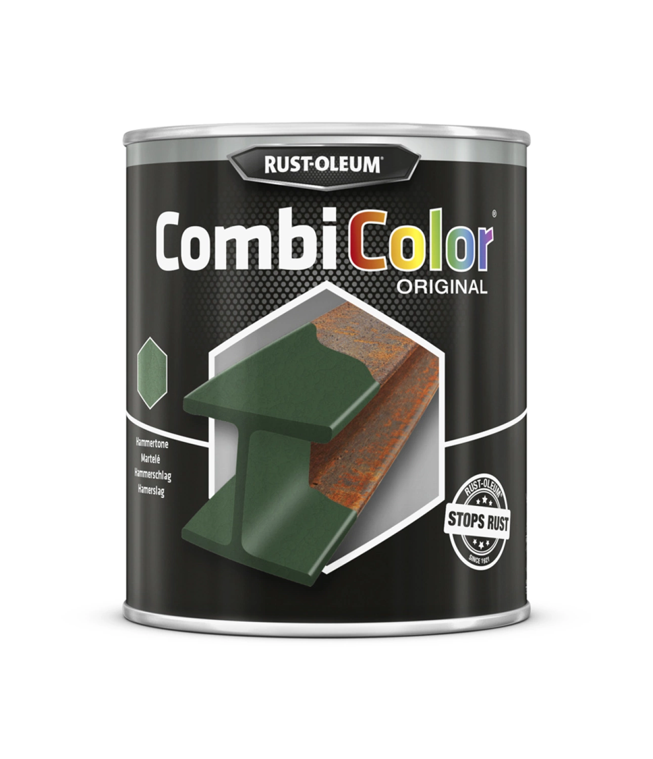 Rust-Oleum Combicolor Hamerslag - Donkergroen - 0,75L