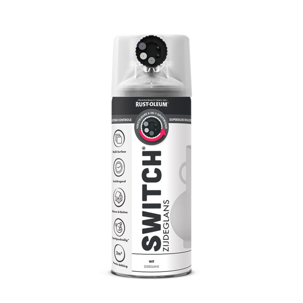 Rust-Oleum Switch Spuitlak - Zijdeglans Wit - 400ml - Default image for the product