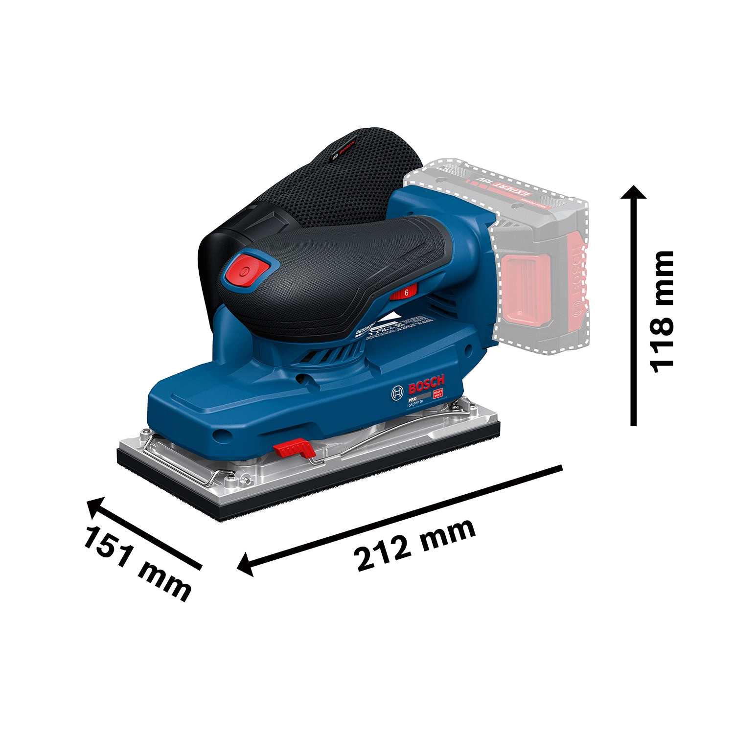 Bosch GSS18V-18 Accu Vlakschuurmachine In Doos thumbnail 2
