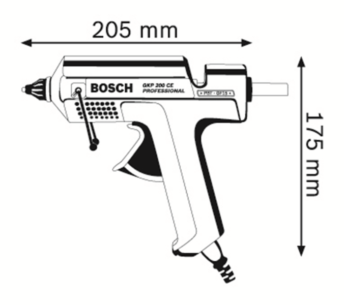 Bosch GKP 200 CE Lijmpistool In Koffer - 500W - 30 G/min - Detailed view of the product