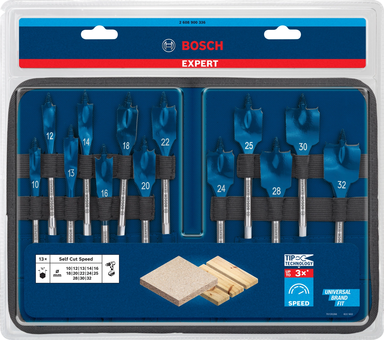 Bosch 2608900336 EXPERT 13-delige Speedborenset Self Cut Speed - 10-32mm thumbnail 2
