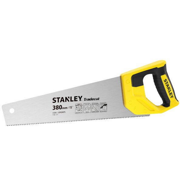 Stanley STHT20349-1 Houtzaag Tradecut Fijn - 380mm - 11 TPI - Detailed view of the product