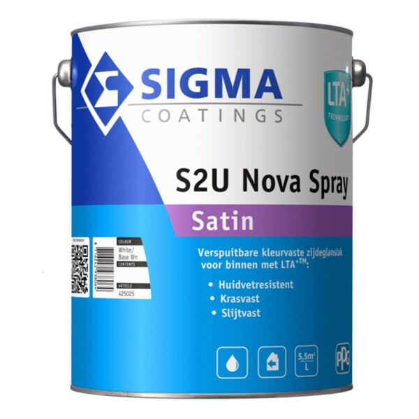 sigma s2u nova spray satin wit 2.5 ltr
