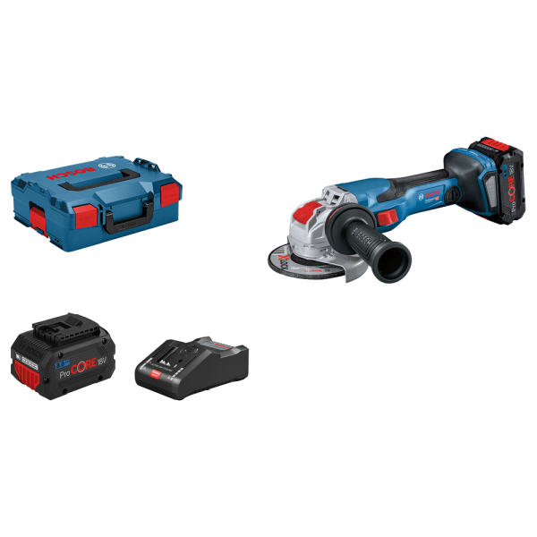 Bosch GWX 18V-15 C 18V Li-Ion Accu BiTurbo Haakse Slijper Set (2x 8,0Ah) In L-Boxx - 125mm - Koolborstelloos - Detailed view of the product