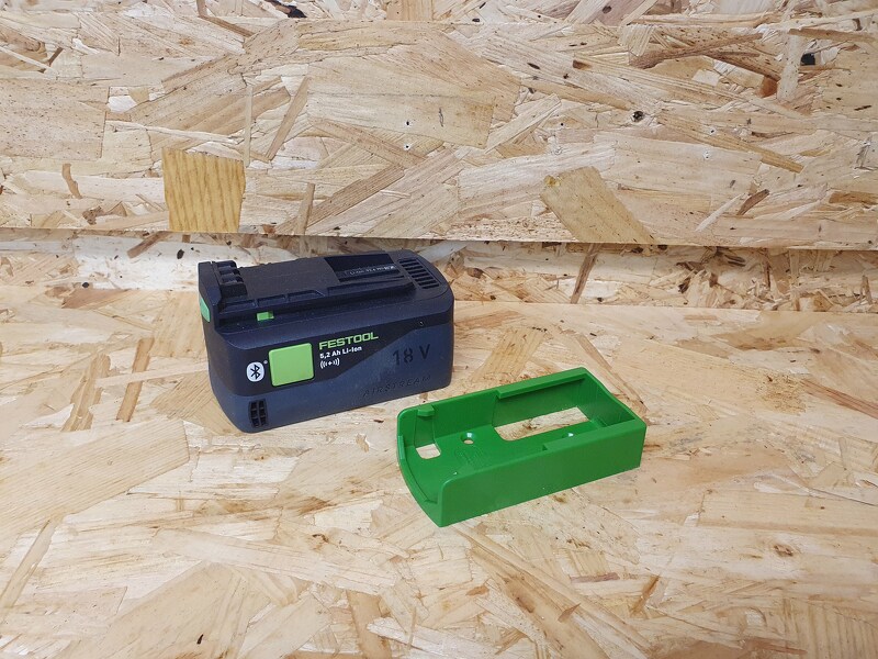 StealthMounts BM-FT18-GRN-6 Accuhouder Voor Festool 18V - Groen - 6-pack - Detailed view of the product