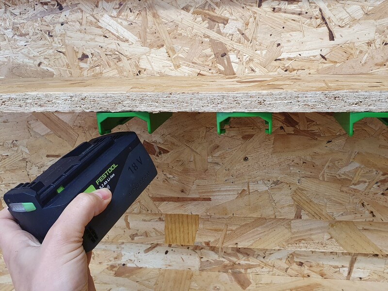 StealthMounts BM-FT18-GRN-6 Accuhouder Voor Festool 18V - Groen - 6-pack - Detailed view of the product