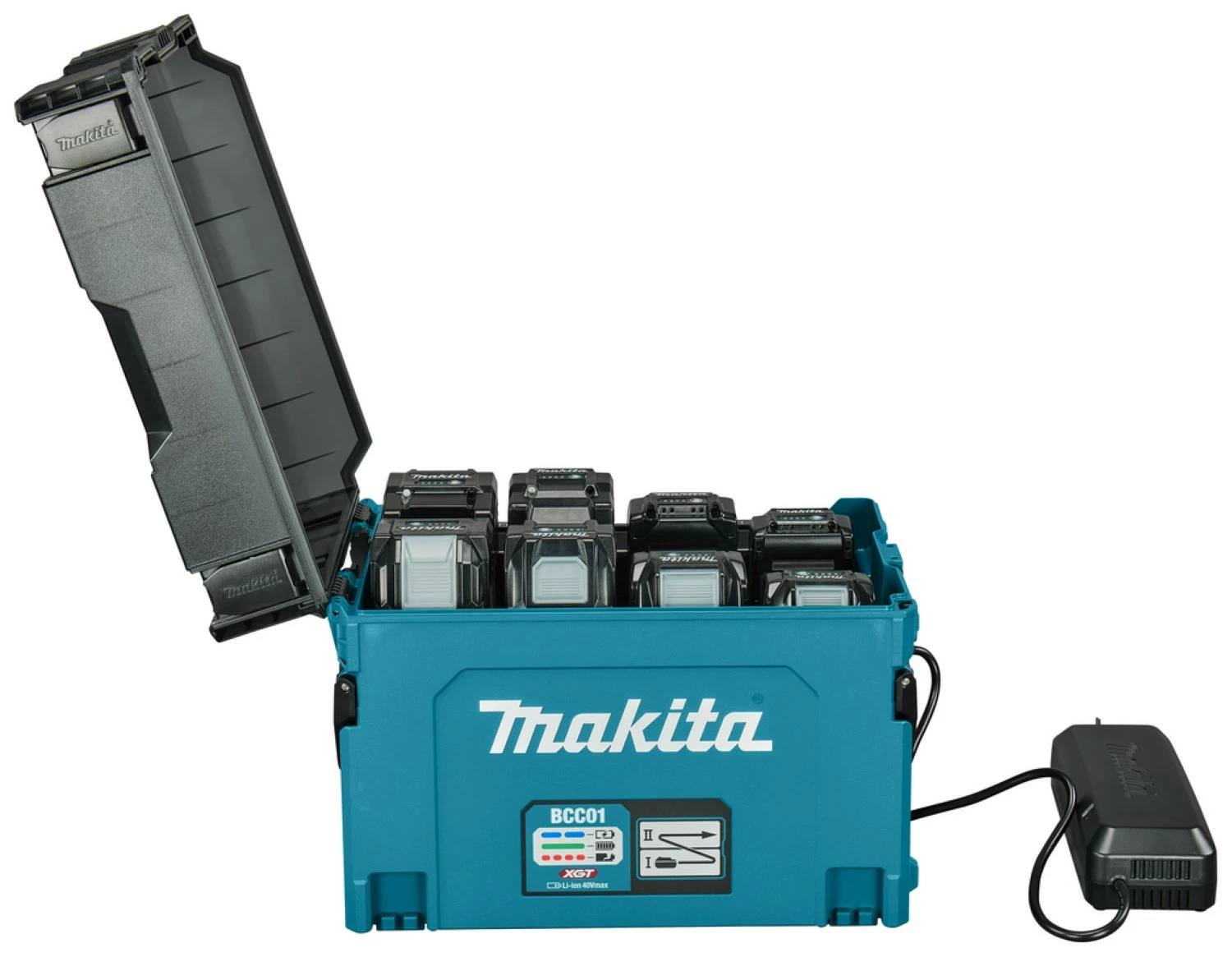 Makita BCC001 XGT Oplaadbox Voor Max 8 Accu's (t/m BL4080F) thumbnail 3