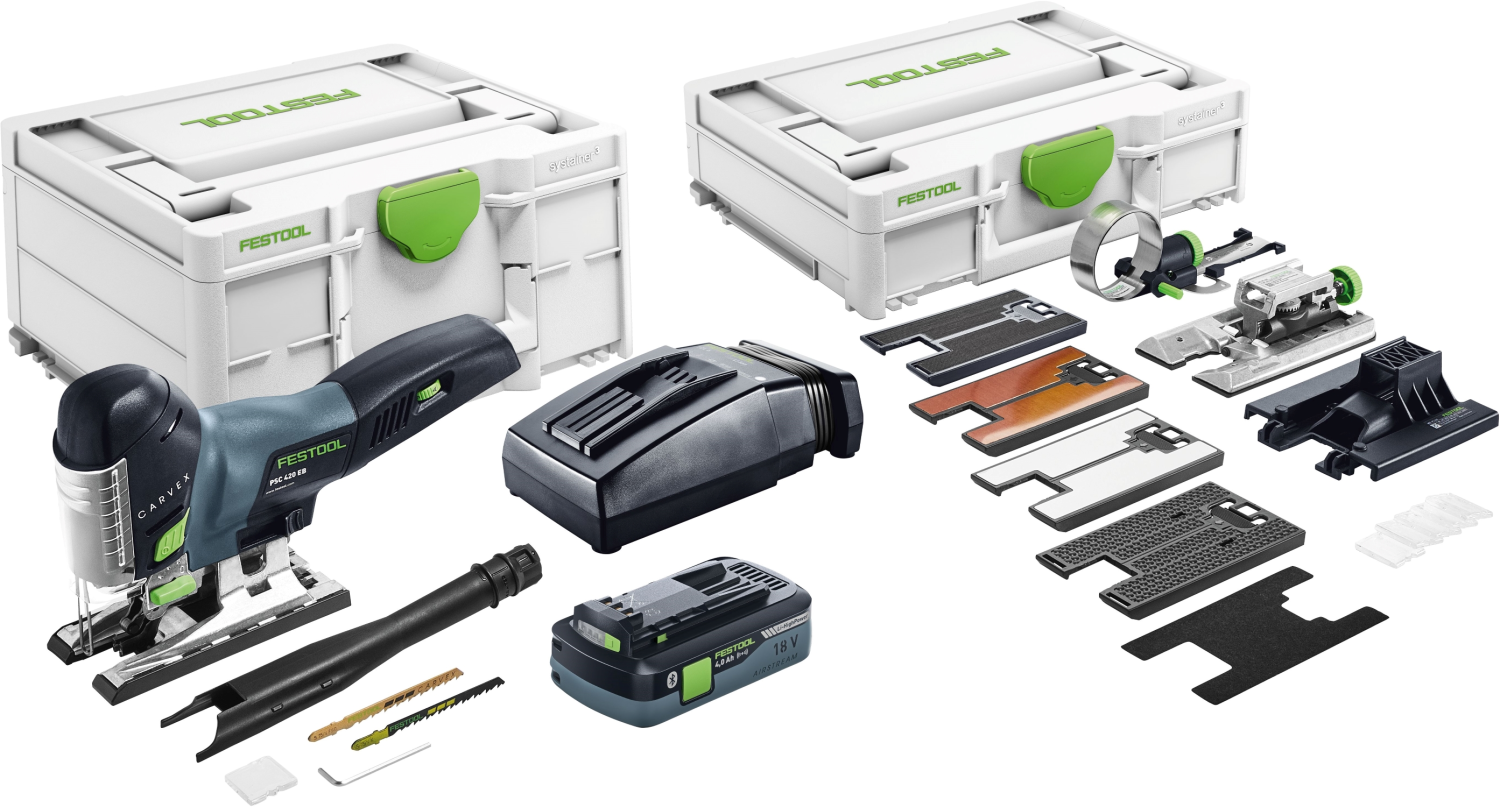 Festool CARVEX PSC 420 HPC4,0 EBI-Set 18V Li-Ion Accu Decoupeerzaagmachine Set (1x 4,0Ah) In Systainer - 120mm