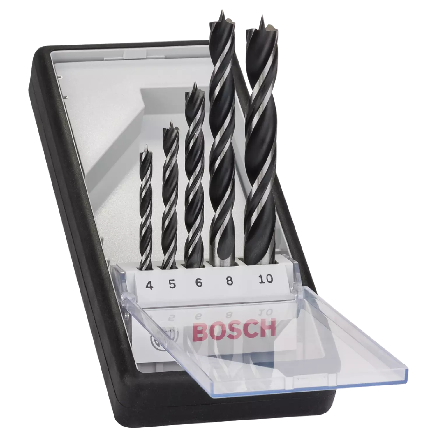 Bosch 2607010527 5-delige Robust Line Houtspiraalboor Set In Cassette - 4-10mm