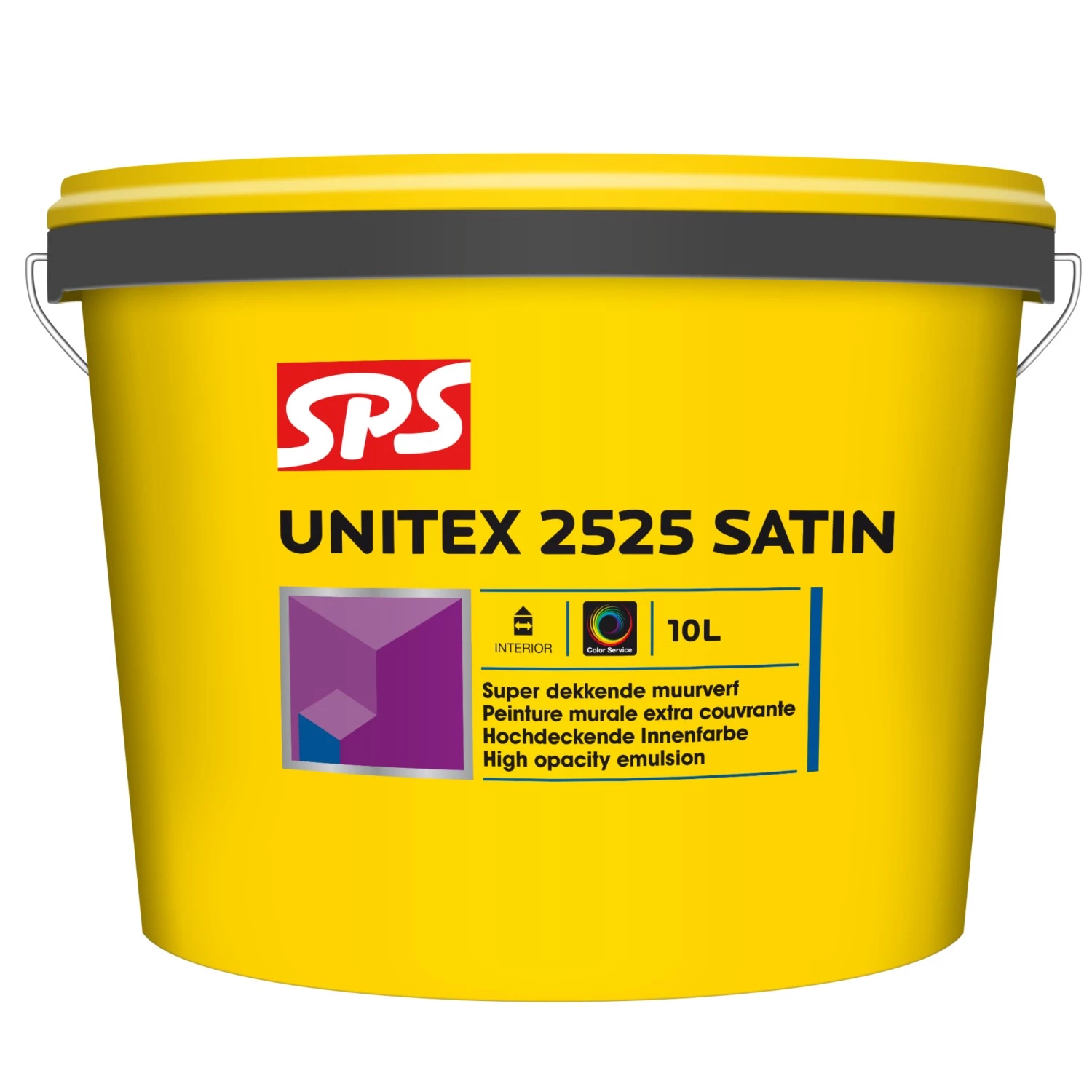 SPS Unitex 2525 Satin Muurverf - Op Kleur Gemengd - 10L