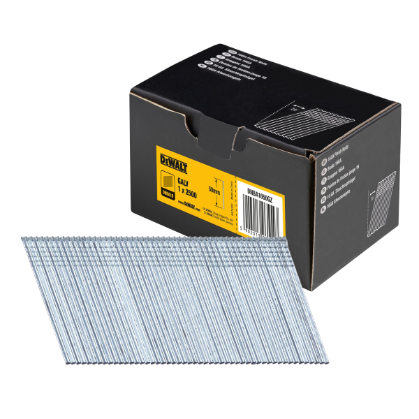 DeWALT DNBA1650GZ Gegalvaniseerde Brads Schuin 20° - 16 Gauge - 1.6x50mm (2500st) - Detailed view of the product
