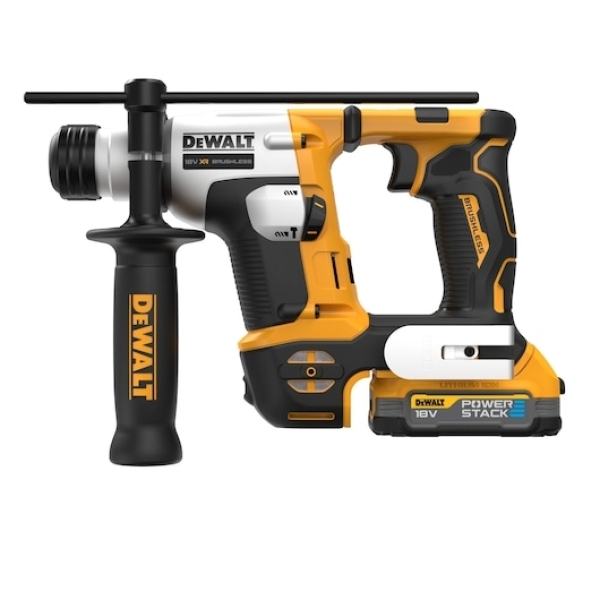 DeWALT DCH172E2T 18V Li-ion XR Accu SDS-plus Boorhamer Set (2x POWERSTACK Accu) In TSTAK - 1.4J - Koolborstelloos - Detailed view of the product