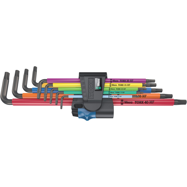 Wera 05024470001 967/9 TX XL Multicolour HF 1 9-delige Inbussleutelset Met Vasthoudfunctie - Lang - Torx