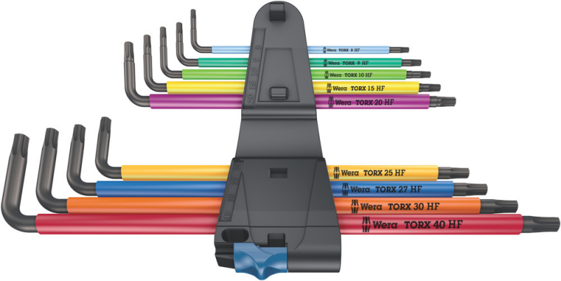 Wera 05024470001 967/9 TX XL Multicolour HF 1 9-delige Inbussleutelset Met Vasthoudfunctie - Lang - Torx - Detailed view of the product