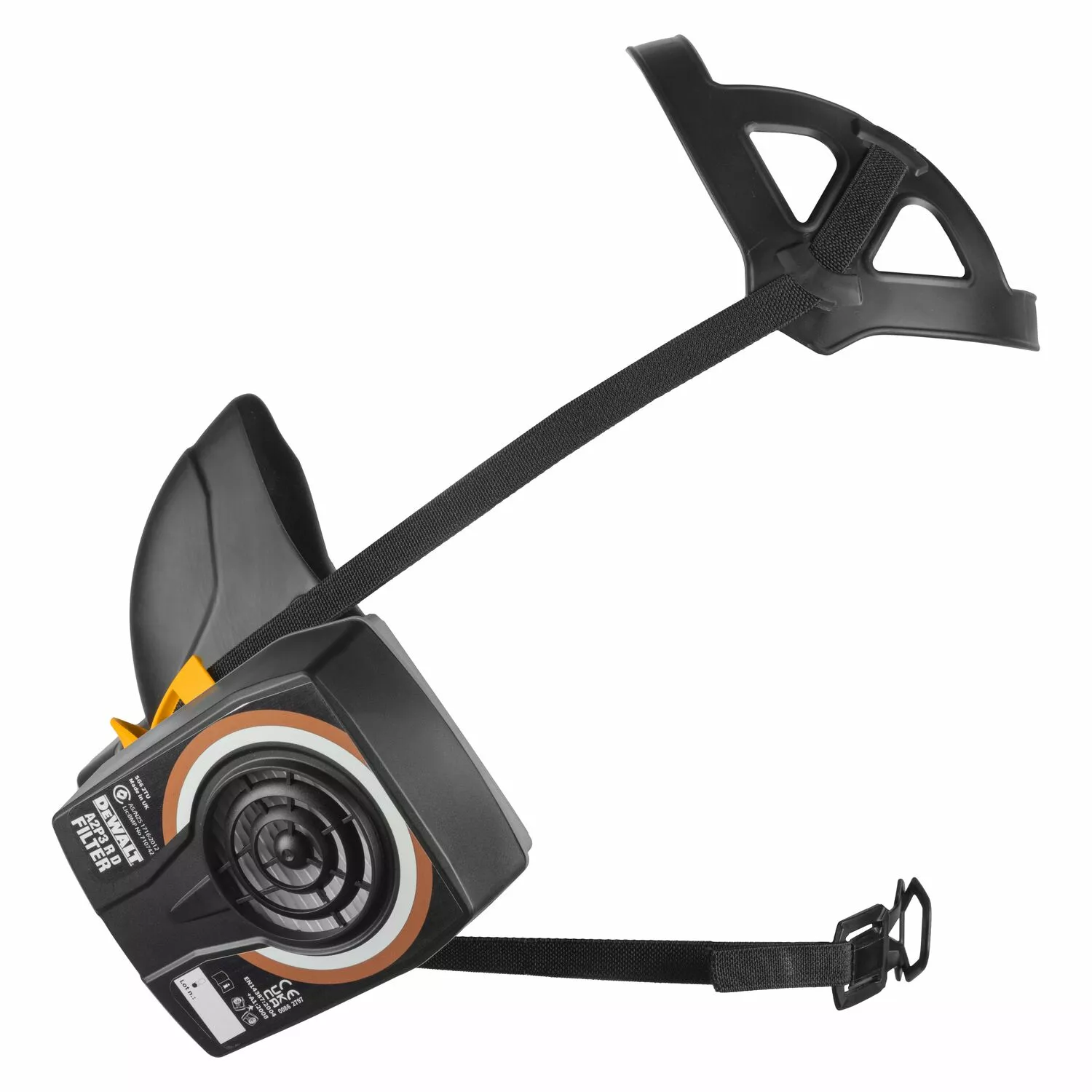 DeWALT DXIR1HMMA2P3 Lichtgewicht Halfgelaatsmasker Met A2P3 Filters - Maat M thumbnail 4