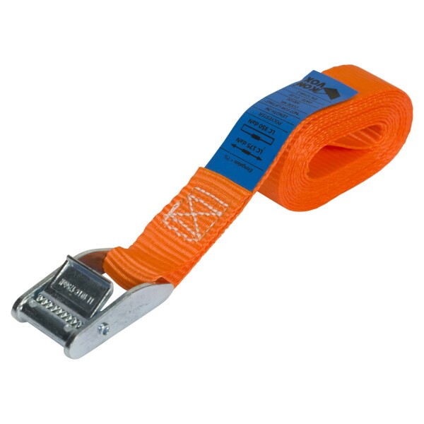 Konvox LAZE1400-3094 Spanband Eindloos Met Klemgesp - 4m X 25mm - LC175/350 - Oranje