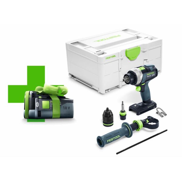 Festool TDC 18/4 I-Basic-5,0 QUADRIVE Accu Schroefboormachine 18V 5.0Ah in Systainer - 577052