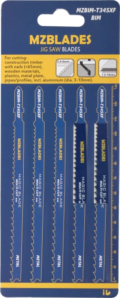 Multizaag MZBIM-T345XF Decoupeerzaagblad Staal - 5 Stuks